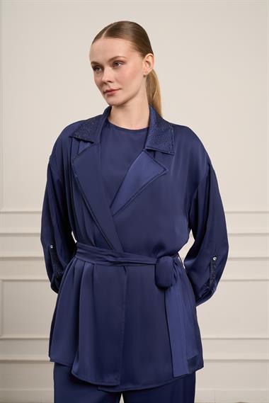 FTZ Women Kadın Taşlı Takım  Lacivert 31074