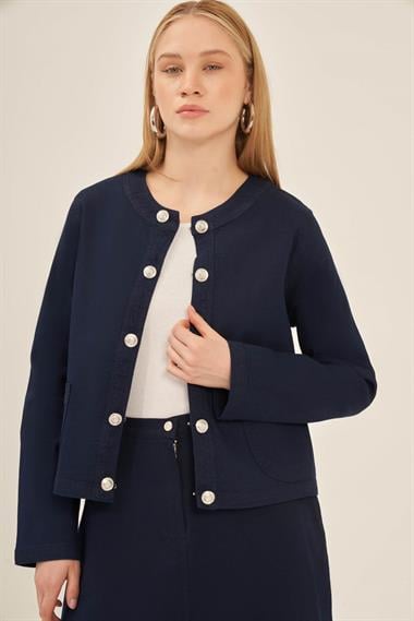 FTZ Women Kadın Kot Etekli Takım  İndigo 31151