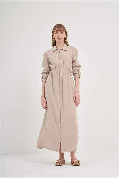 FTZ Women Kadın Modal Elbise  Taş 31033