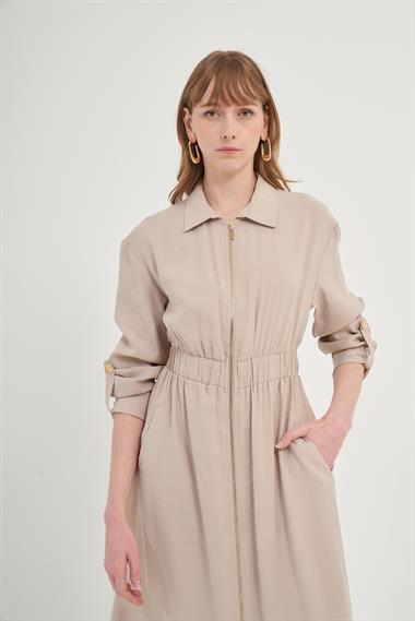 FTZ Women Kadın Modal Elbise  Taş 31033