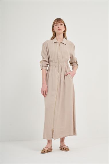 FTZ Women Kadın Modal Elbise  Taş 31033