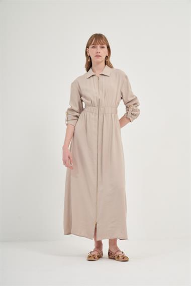 FTZ Women Kadın Modal Elbise  Taş 31033