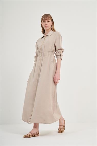 FTZ Women Kadın Modal Elbise  Taş 31033