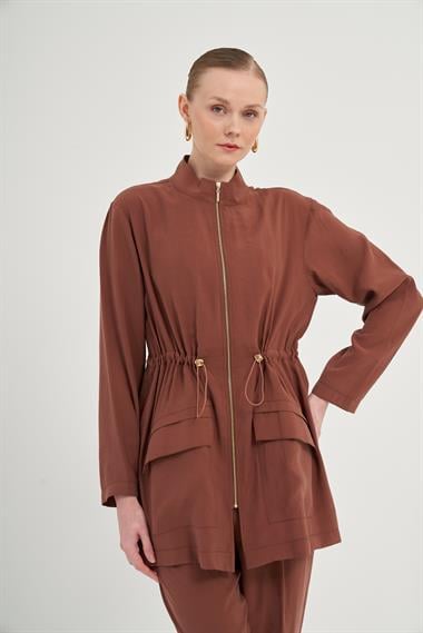 FTZ Women Kadın Modal Pantolonlu Takım  Kiremit 31012