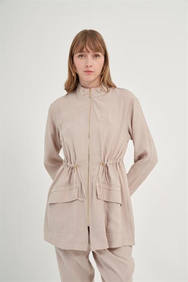 FTZ Women Kadın Modal Pantolonlu Takım  Taş 31012