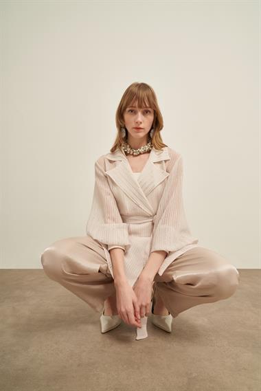 FTZ Women Kadın Organze Kap  Beyaz 31027