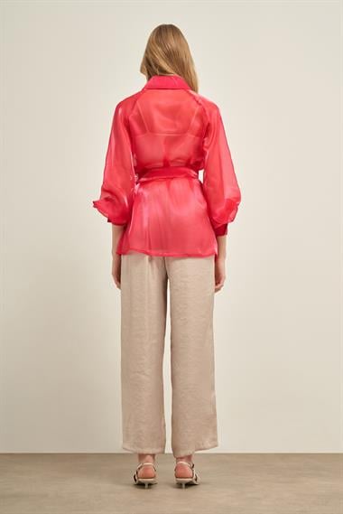 FTZ Women Kadın Organze Kap  Fuşya 31022