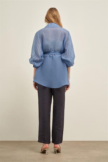 FTZ Women Kadın Organze Kap  İndigo 31027