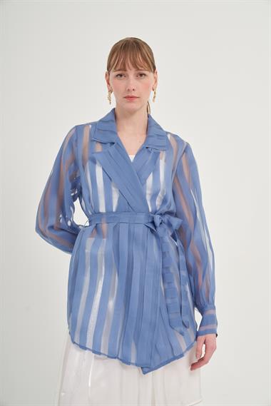 FTZ Women Kadın Organze Kap  İndigo 31044