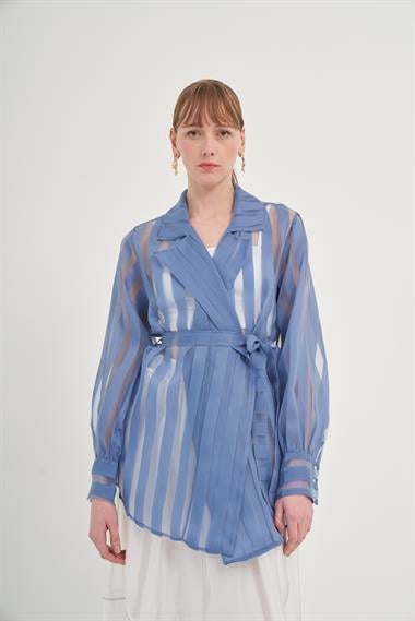 FTZ Women Kadın Organze Kap  İndigo 31044