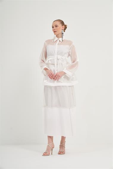 FTZ Women Kadın Organzeli Takım  Beyaz 31041