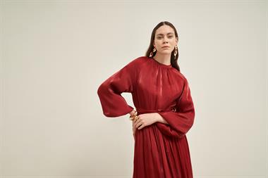 FTZ Women Kadın Ornagze Elbise  Bordo 31018