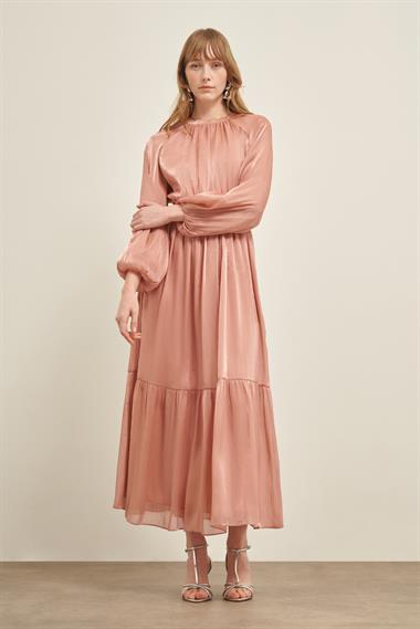 FTZ Women Kadın Ornagze Elbise  Gül 31018