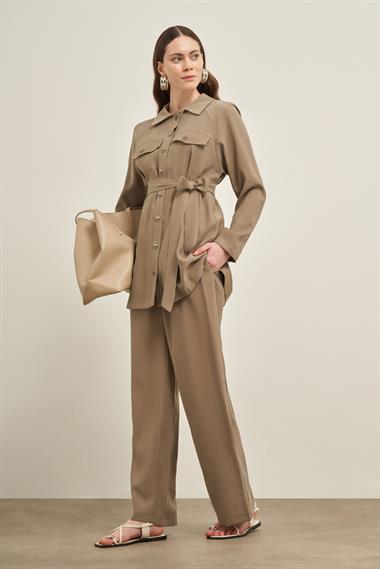 FTZ Women Kadın Pantolonlu Takım  Haki 31030