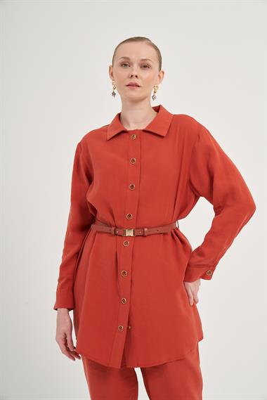 FTZ Women Kadın Pantolonlu Takım  Kiremit 31035