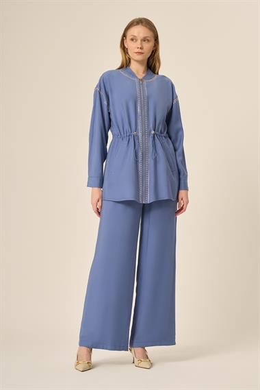 FTZ Women Kadın Pantolonlu Takım  Mavi 31048