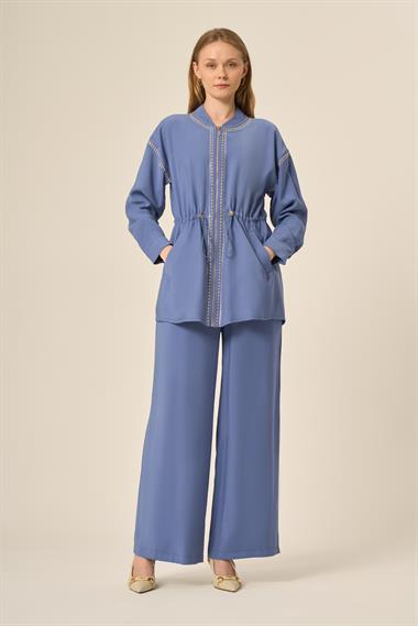 FTZ Women Kadın Pantolonlu Takım  Mavi 31048