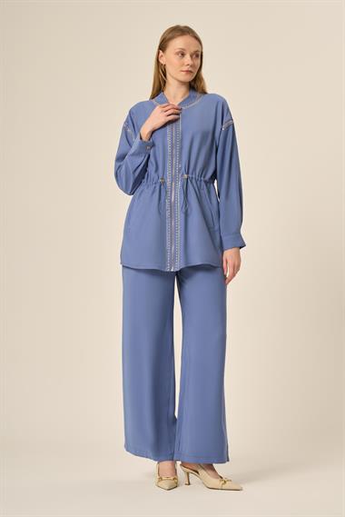 FTZ Women Kadın Pantolonlu Takım  Mavi 31048