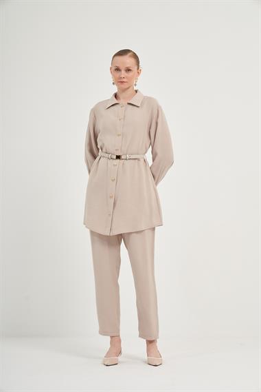 FTZ Women Kadın Pantolonlu Takım  Taş 31035