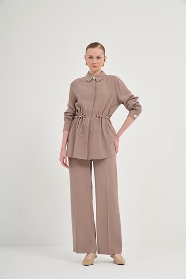 FTZ Women Kadın Pantolonlu Takım  Vizon 31031