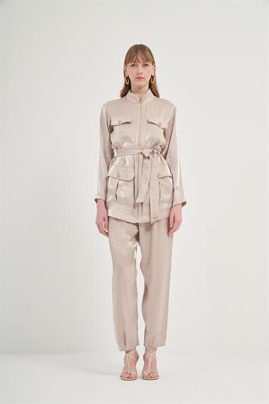 FTZ Women Kadın Parlak Modal Takım  Beige 31001