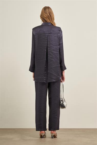 FTZ Women Kadın Parlak Modal Takım  Lacivert 31002