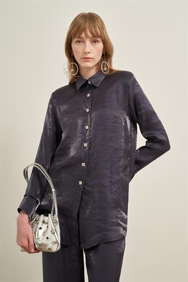 FTZ Women Kadın Parlak Modal Takım  Lacivert 31002