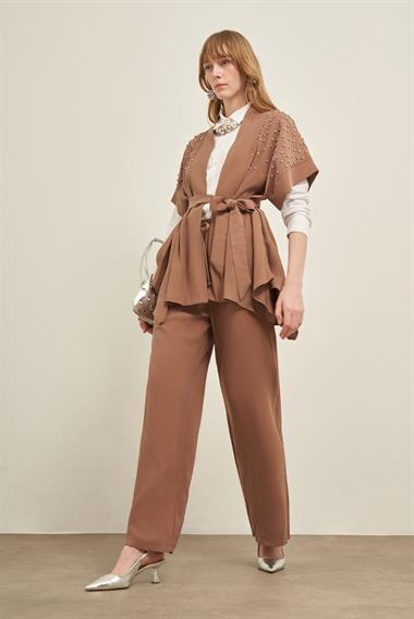 FTZ Women Kadın Taşlı Takım  Fındık 31032