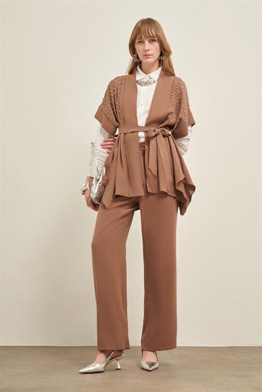 FTZ Women Kadın Taşlı Takım  Fındık 31032