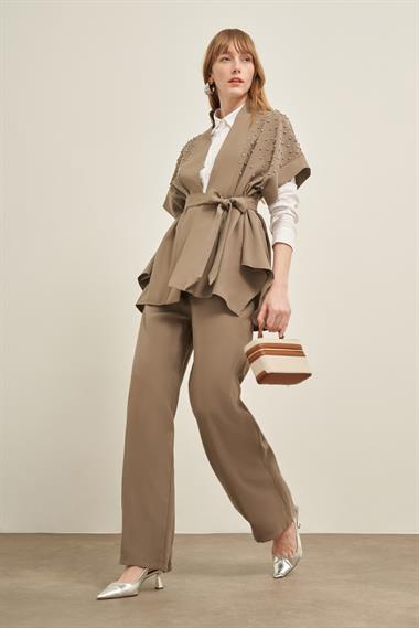 FTZ Women Kadın Taşlı Takım  Haki 31032