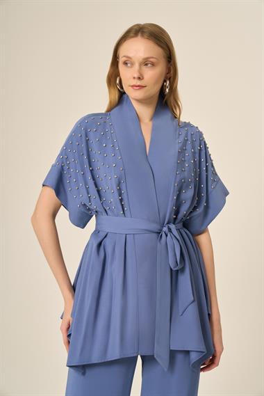 FTZ Women Kadın Taşlı Takım  Mavi 31032