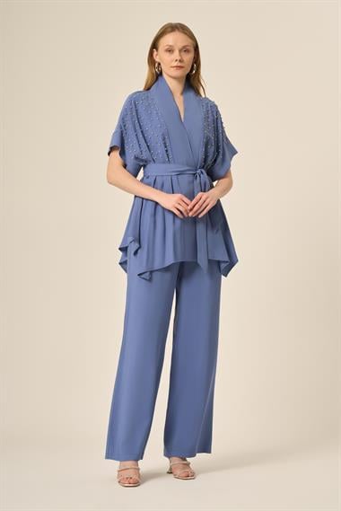 FTZ Women Kadın Taşlı Takım  Mavi 31032