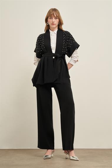 FTZ Women Kadın Taşlı Takım  Siyah 31032