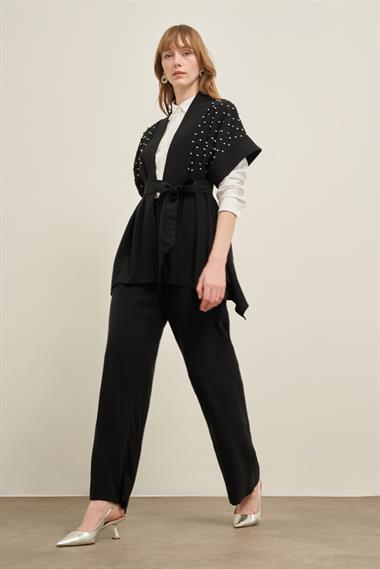 FTZ Women Kadın Taşlı Takım  Siyah 31032