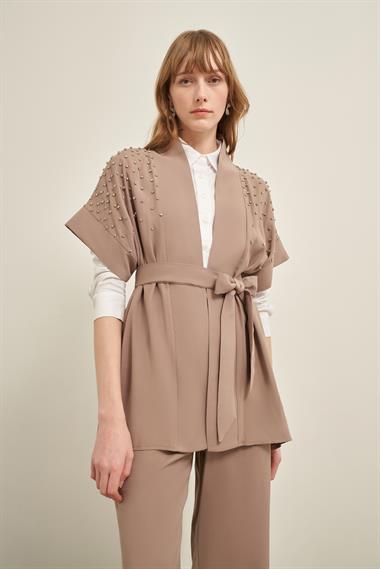 FTZ Women Kadın Taşlı Takım  Vizon 31032