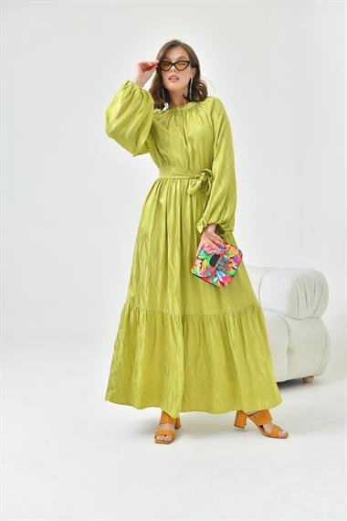 FTZ Women Kadın Jakar Elbise  Asit 30857