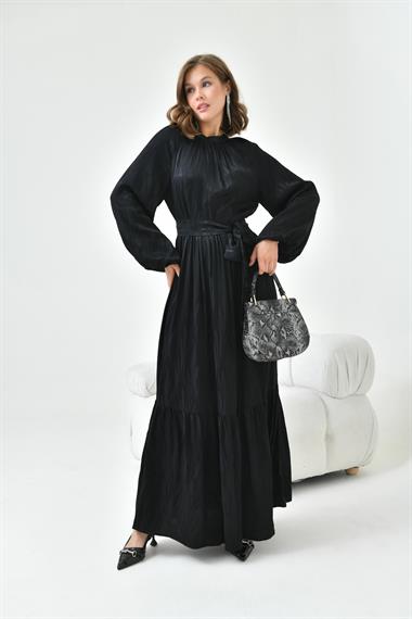 FTZ Women Kadın Jakar Elbise  Siyah 30857