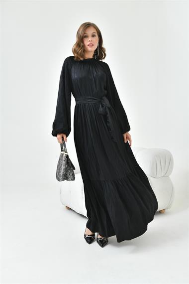 FTZ Women Kadın Jakar Elbise  Siyah 30857