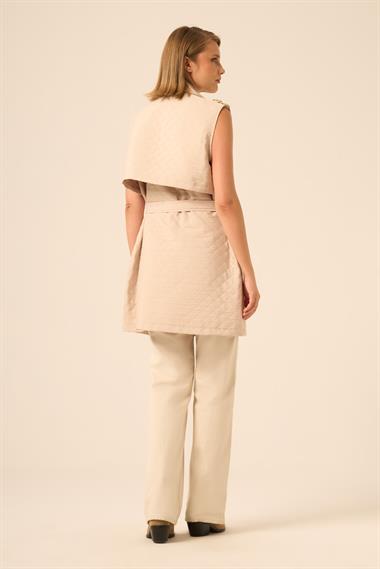 FTZ Women Kadın Kapitone Yelek  Beige 31240