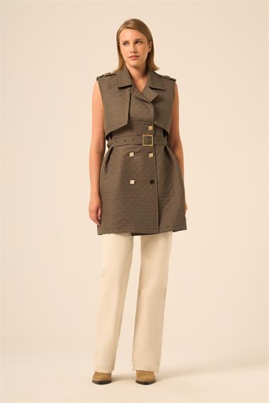 FTZ Women Kadın Kapitone Yelek  Haki 31240