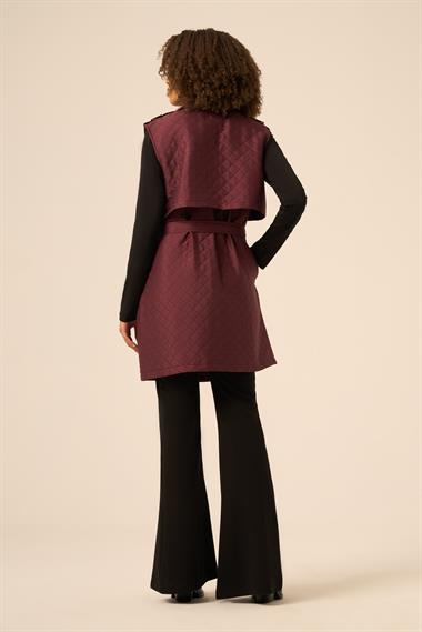 FTZ Women Kadın Kapitone Yelek  Mürdüm 31240