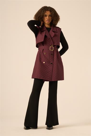 FTZ Women Kadın Kapitone Yelek  Mürdüm 31240