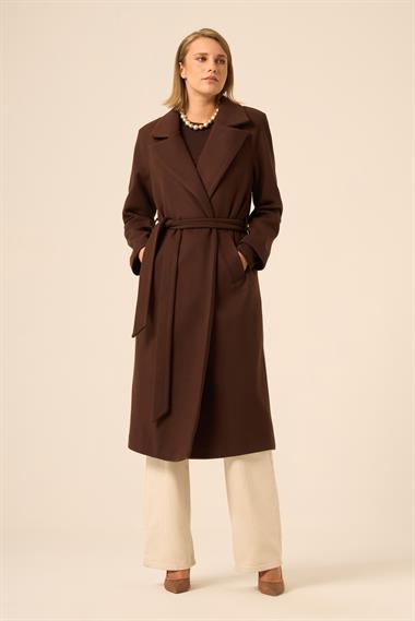 FTZ Women Kadın Kaşe Kaban  Kahve 31251