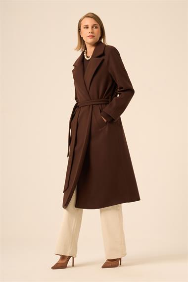 FTZ Women Kadın Kaşe Kaban  Kahve 31251