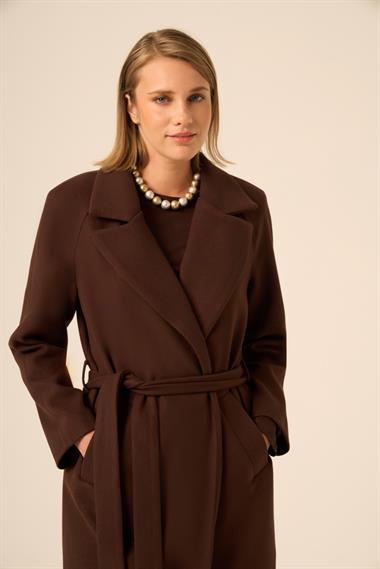 FTZ Women Kadın Kaşe Kaban  Kahve 31251