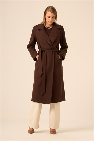 FTZ Women Kadın Kaşe Kaban  Kahve 31251