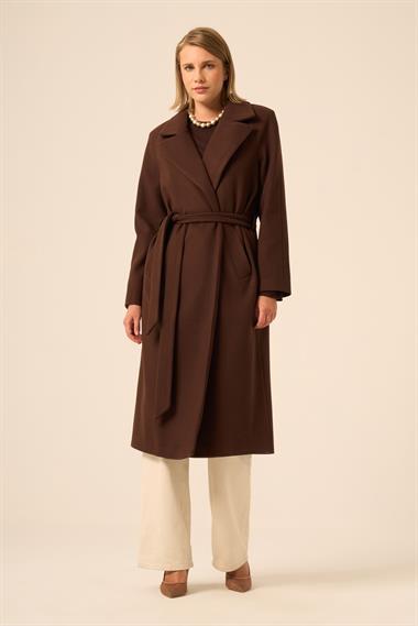 FTZ Women Kadın Kaşe Kaban  Kahve 31251