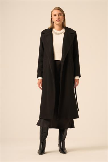 FTZ Women Kadın Kaşe Kaban  Siyah 31251