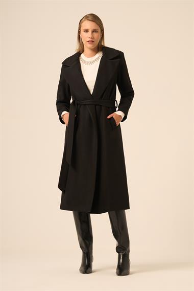 FTZ Women Kadın Kaşe Kaban  Siyah 31251