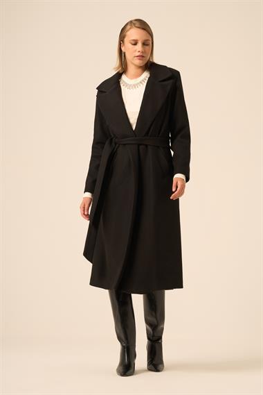 FTZ Women Kadın Kaşe Kaban  Siyah 31251